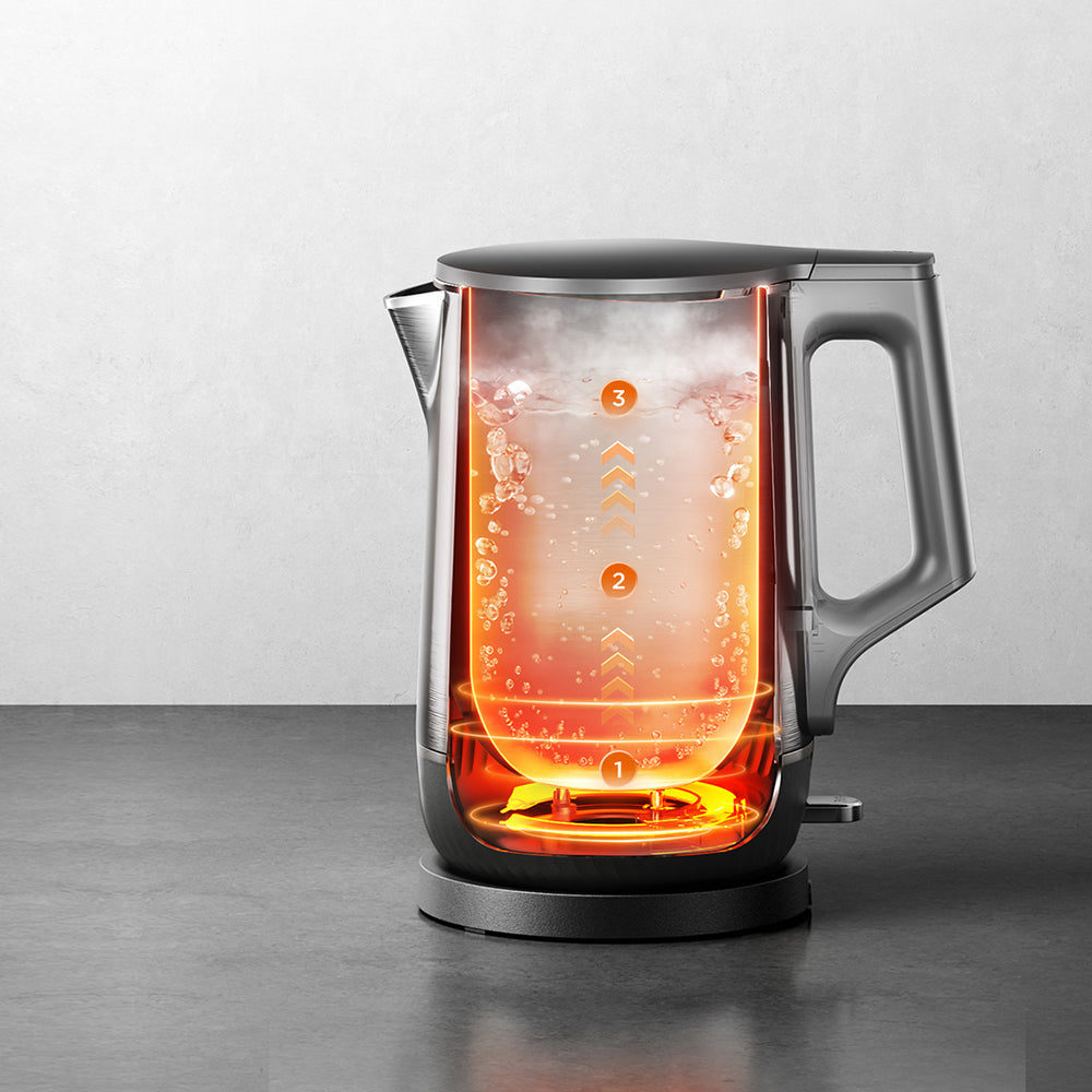 Nutricook NC-USK501 Electric Kettle | 1.7L | 1800W | U-Shape 3D Heating | SUS316 Steel | Silver