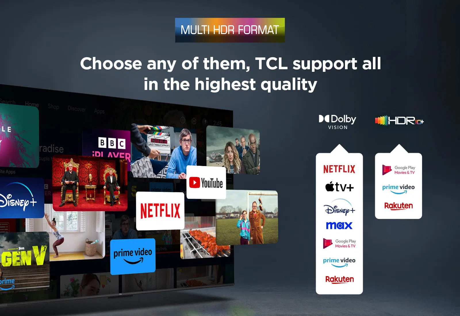 تلفزيون TCL 43V6C 43 بوصة 4K HDR Google TV Dolby Vision