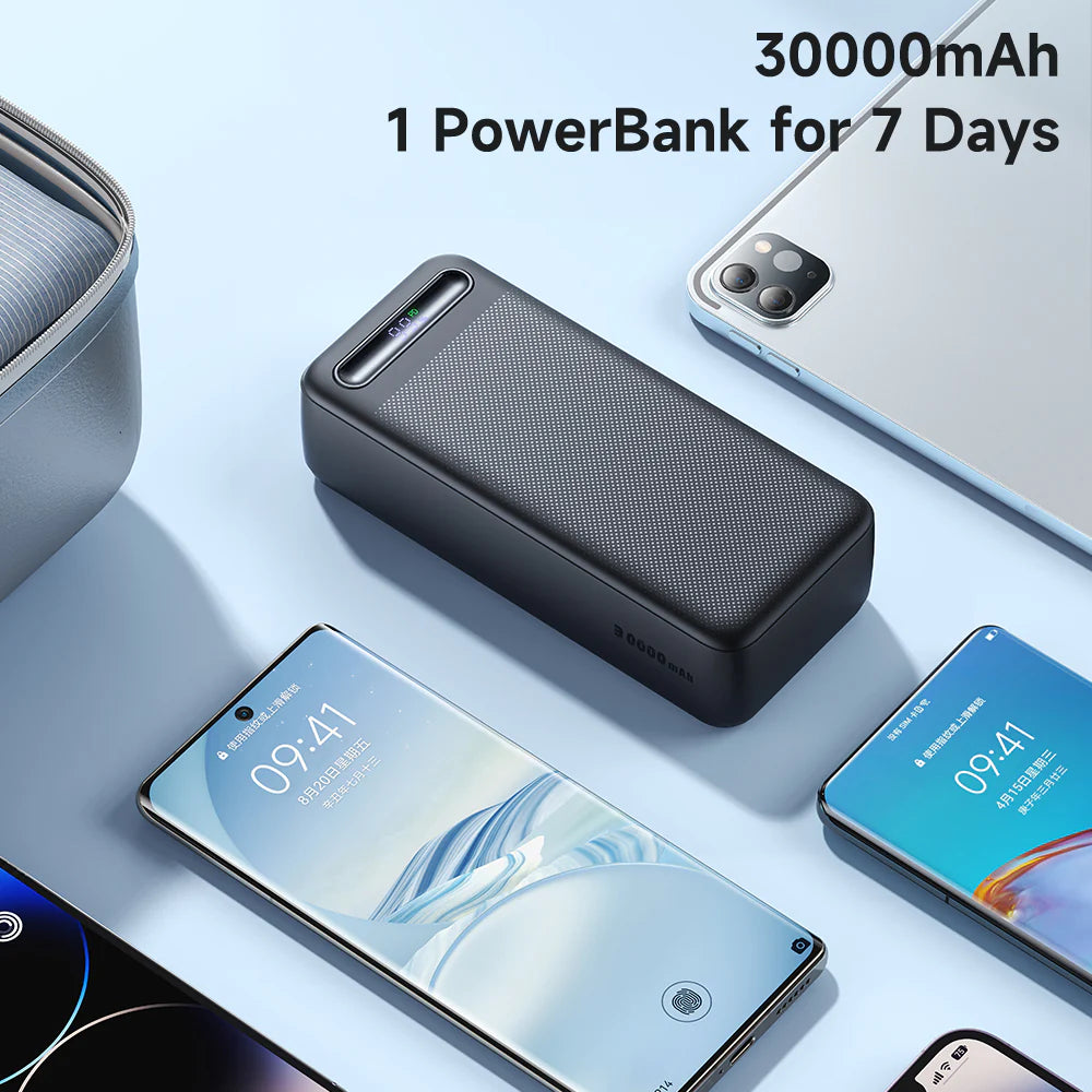 Mcdodo 22.5W PD & QC Power Bank 30000mAh with Digital Display - Black