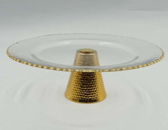 Velvet Cake Stand 7*32 cm with Golden Edge