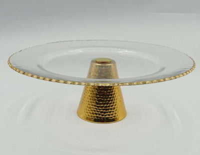 Velvet Cake Stand 7*32 cm with Golden Edge
