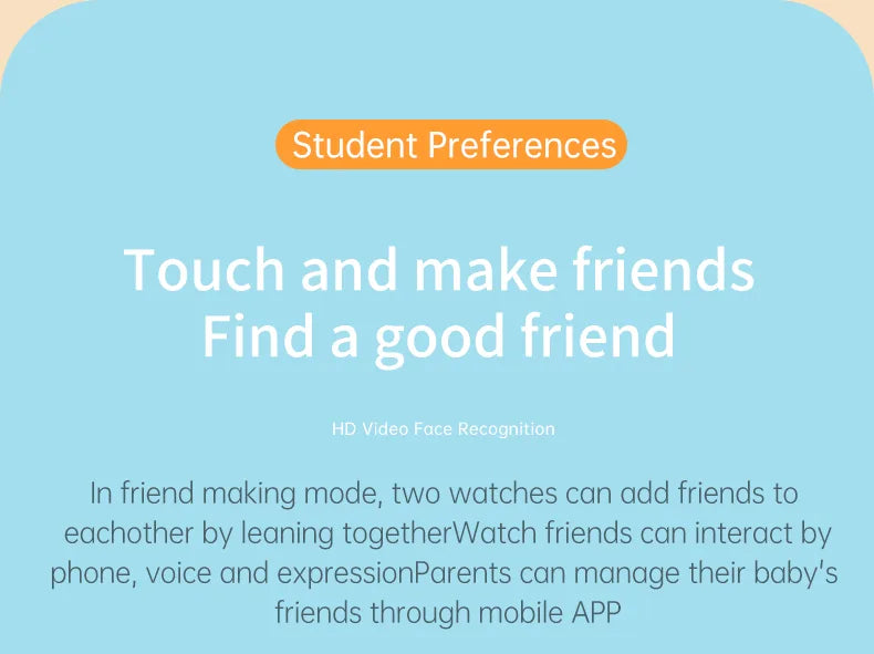 ساعة فيكوشا VB1 الذكية للأطفال بتقنية GPS و4G - SOS، ومعدل ضربات القلب، ومقاومة للماء IP67