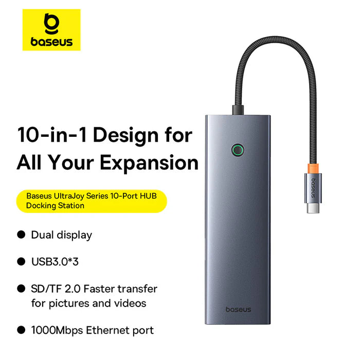 Baseus UltraJoy 7-Port HUB Docking Station - Space Grey