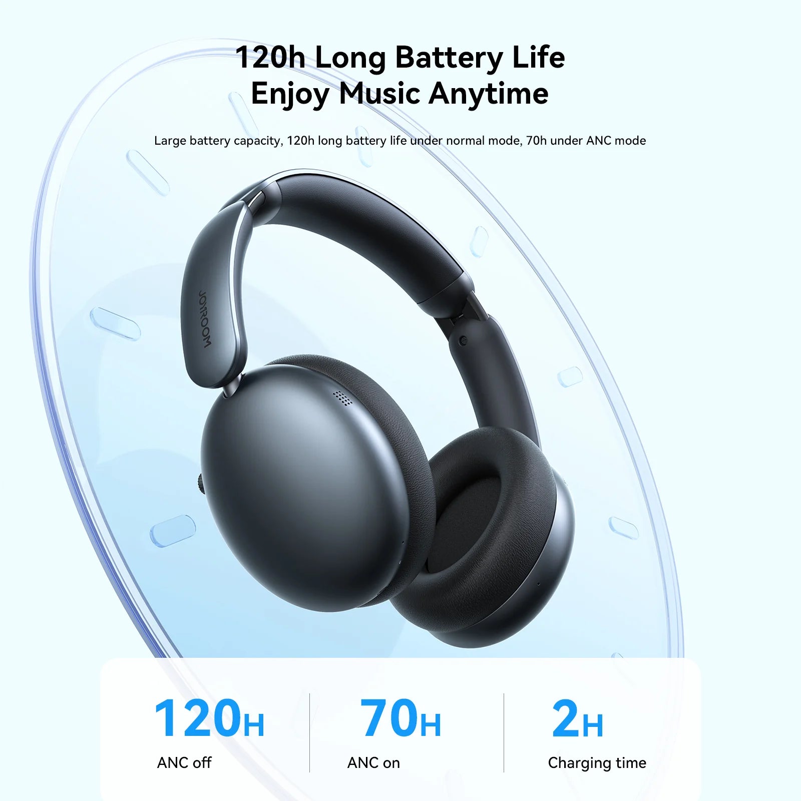 JOYROOM JR-JH1 Wireless ANC Headphones – 120H Playtime