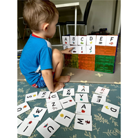 TileTek Magnetic Tile Toppers Uppercase Alphabet Pack, 40 Wooden Pieces, Ages 3+