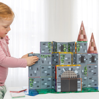 TileTek Magnetic Tile Toppers Castle Pack, 40 Wooden Pieces, Ages 3+