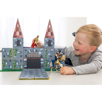 TileTek Magnetic Tile Toppers Castle Pack, 40 Wooden Pieces, Ages 3+