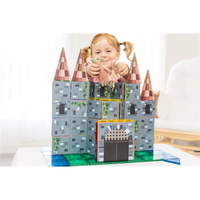 TileTek Magnetic Tile Toppers Castle Pack, 40 Wooden Pieces, Ages 3+