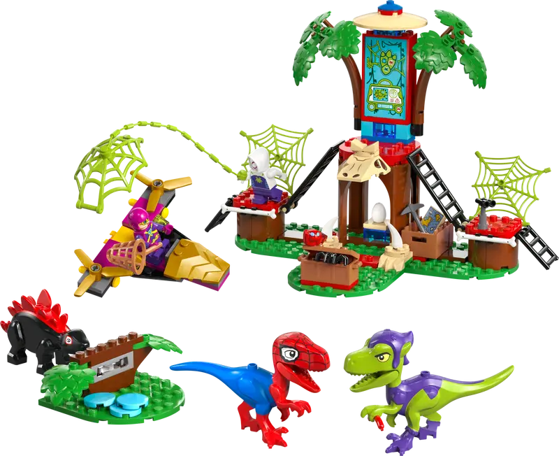 LEGO Spidey and Gobby's Raptor Battle at Tree House 6526770