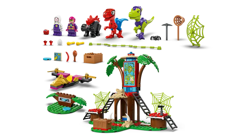LEGO Spidey and Gobby's Raptor Battle at Tree House 6526770
