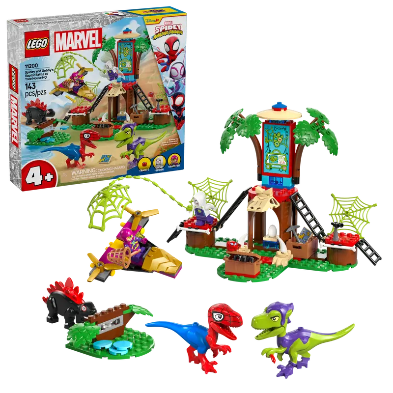 LEGO Spidey and Gobby's Raptor Battle at Tree House 6526770
