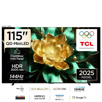 تلفزيون TCL 115C7K 115 بوصة Mini LED 4K Google TV 144Hz