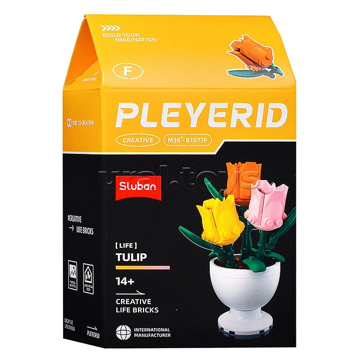 مجموعة بناء زهور في وعاء – 6 قطع | لعبة تركيب للأطفال