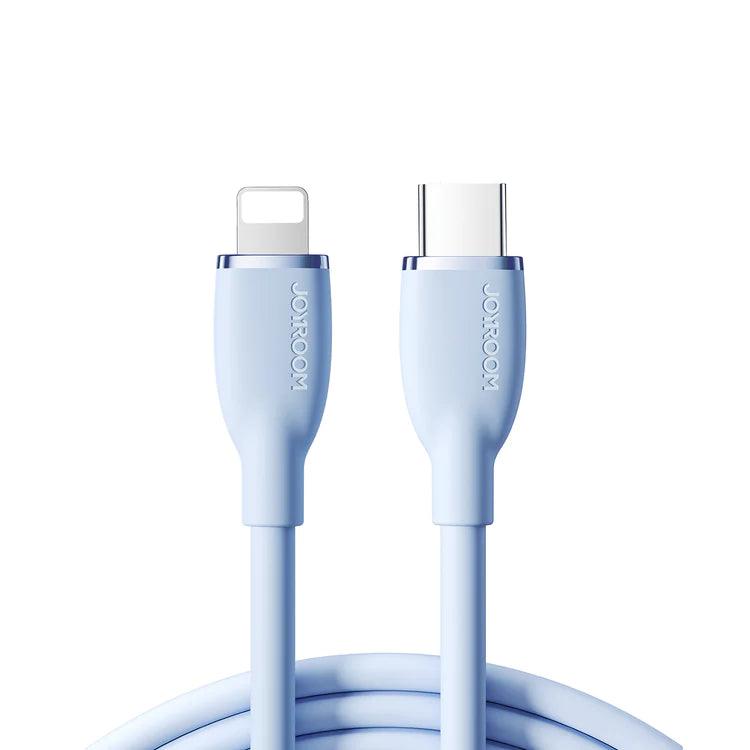 Joyroom Silicone 30W Cable - Type-C to Lightning- blue