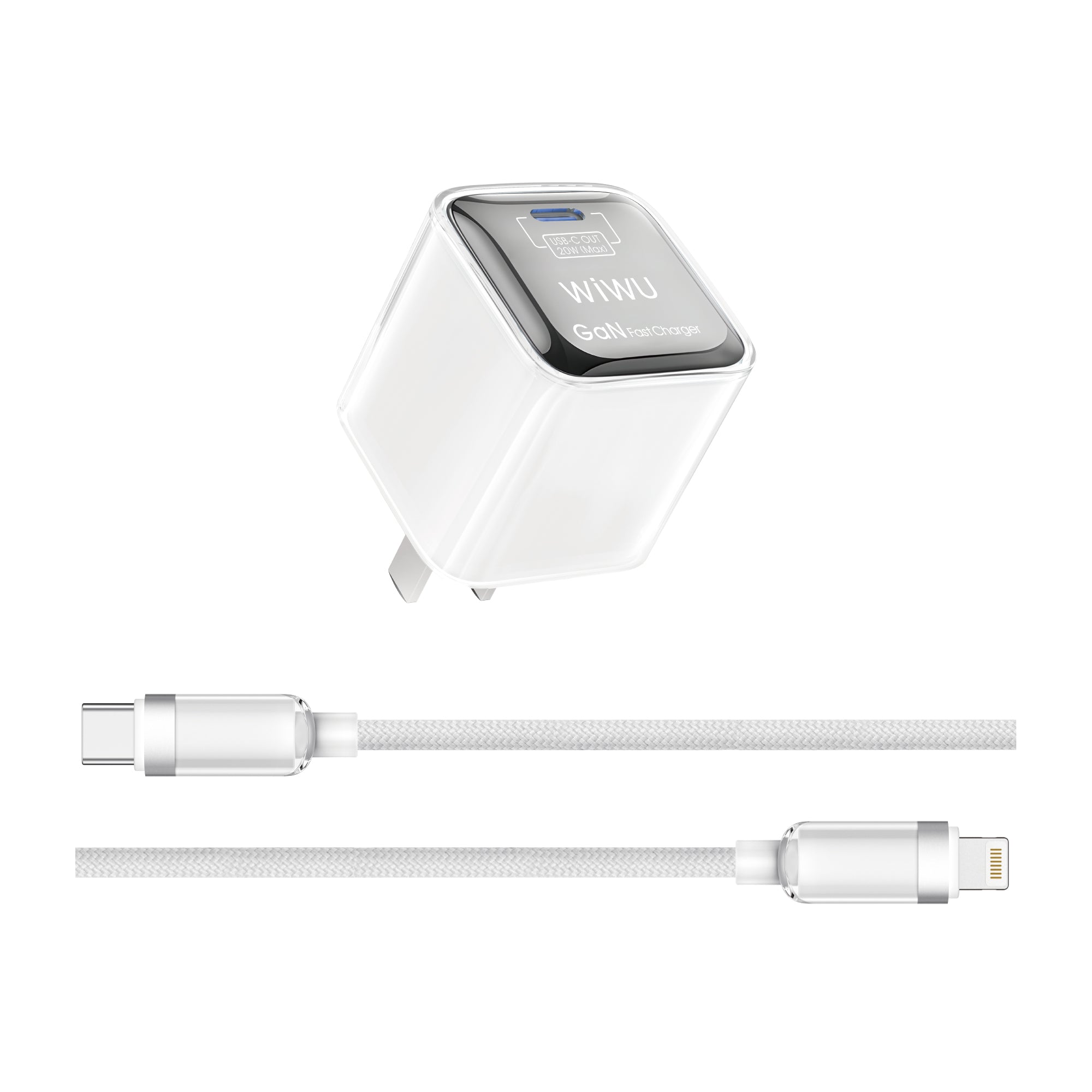 WIWU Jello 20W GaN & Cable Fast & Versatile Charging - White