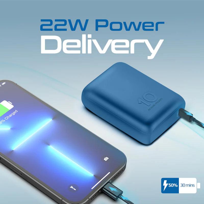 PROMATE Acme PD20 Power Bank 20W Power - Black & Blue