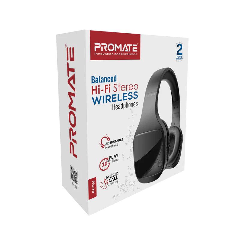 Promate Nova Wireless Headphones with Hi Fi & Deep Bass