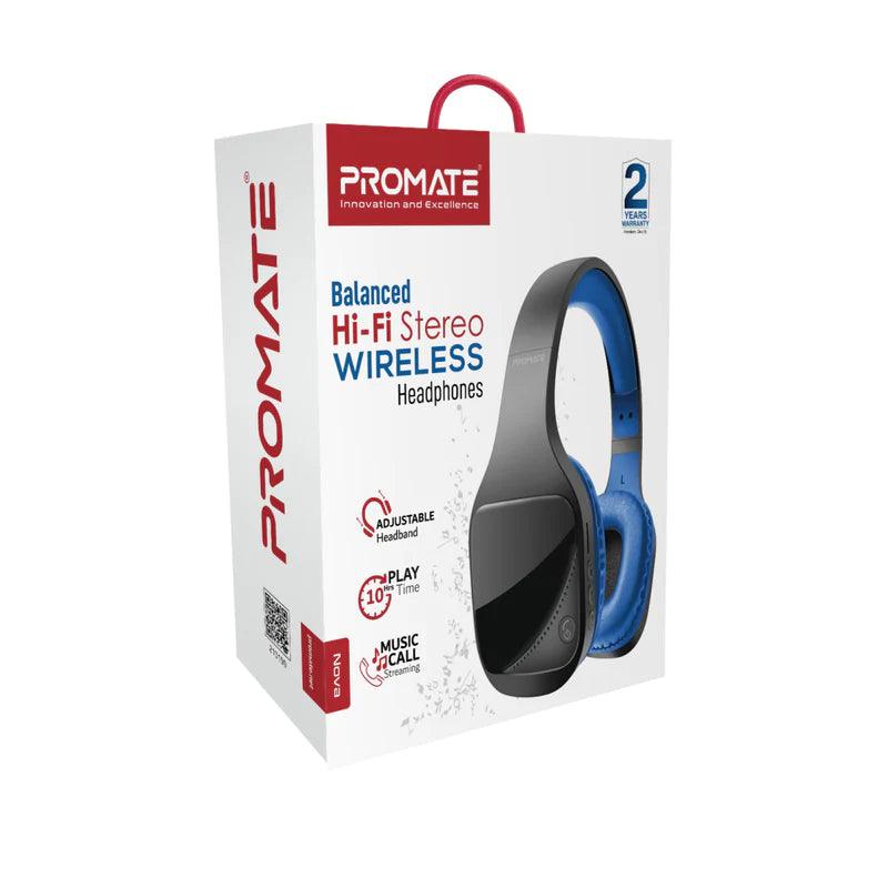 Promate Nova Wireless Headphones with Hi Fi & Deep Bass