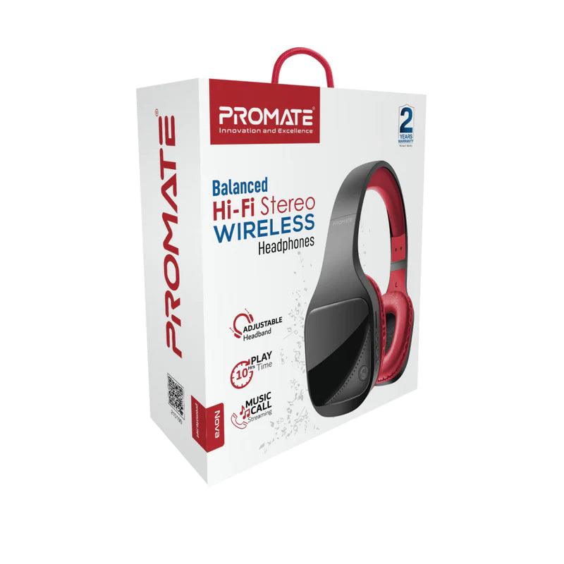 Promate Nova Wireless Headphones with Hi Fi & Deep Bass