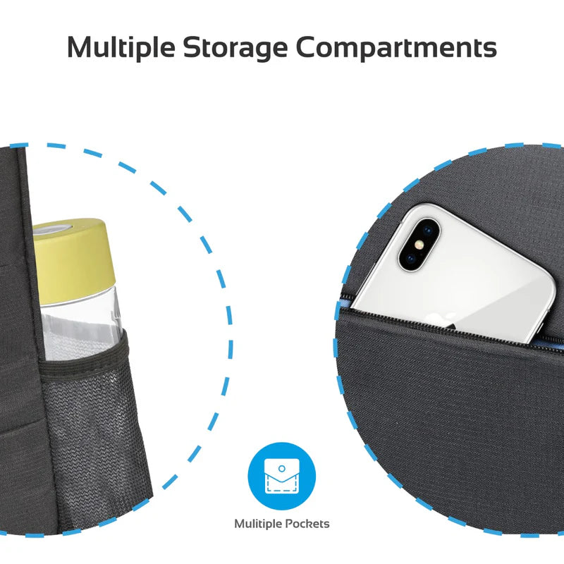 Promate Alpha-BP Durable Anti-Theft 15.6 Inches Laptop Backpack with Large Secure Compartment