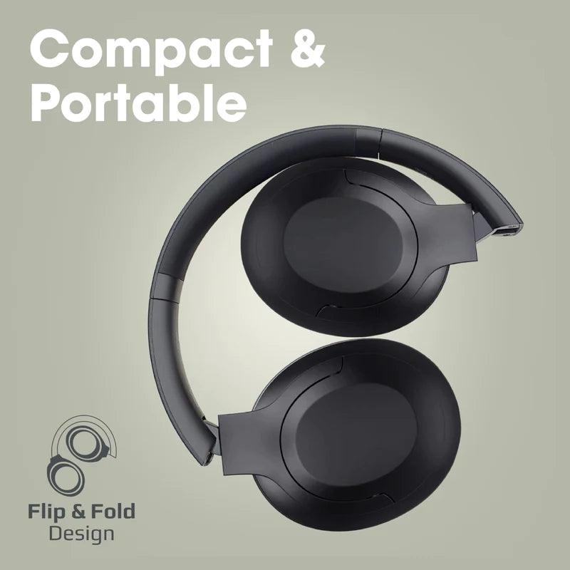 Promate Concord Wireless Headphones with ANC & Hi-Fi Sound - Black