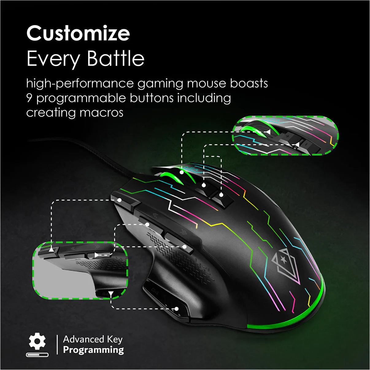 vertux kryptonite wired gaming mouse