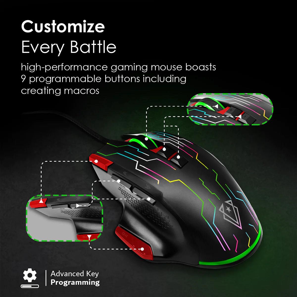 vertux kryptonite wired gaming mouse