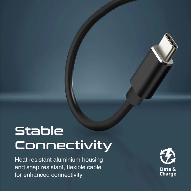 Promate 4 in 1 USB C Hub Flexible High Speed Connectivity - Black