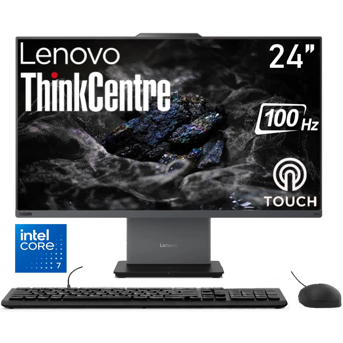 Lenovo ThinkCentre 50a Gen 6 24" All-In-One PC Intel® CORE 5 -210H /Slim , Smart & Space -Saving Designed & NONE Touch Screen – Luna Grey image 1