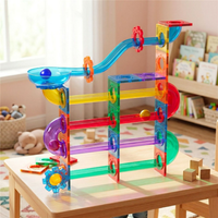 TileTek Magnetic Tile Ball Run Set, 95 Pieces, Ages 3+