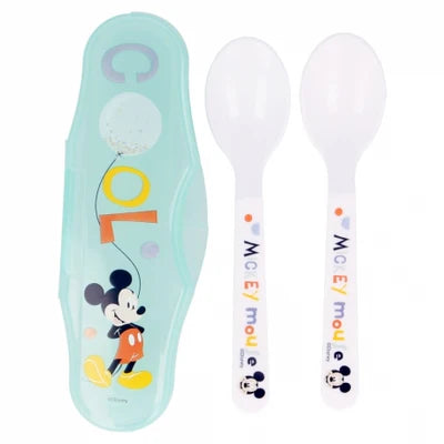 STOR Toddler 2 PCS PP Spoons Travel Set - Cool Like Mickey