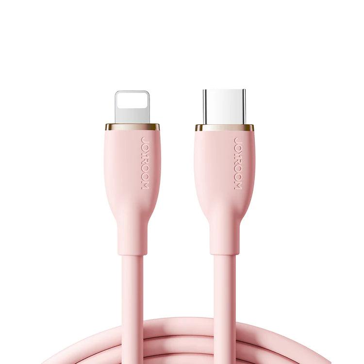 Joyroom Silicone 30W Cable - Type-C to Lightning- pink