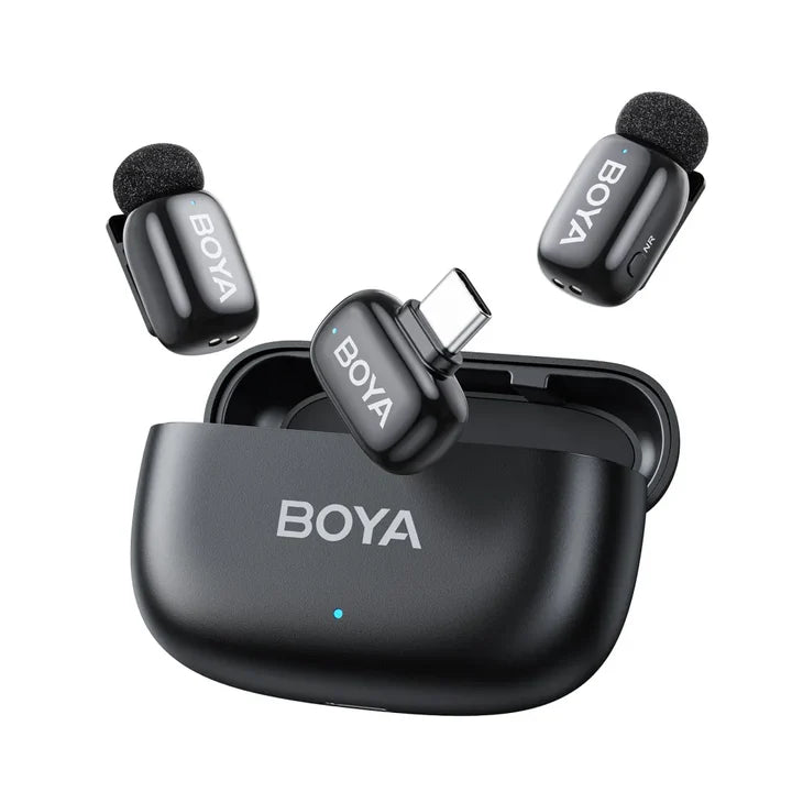 BOYA Mini 14 Type-C Dual Wireless Microphone | 30H Battery | AI Noise Cancellation | Charging Case