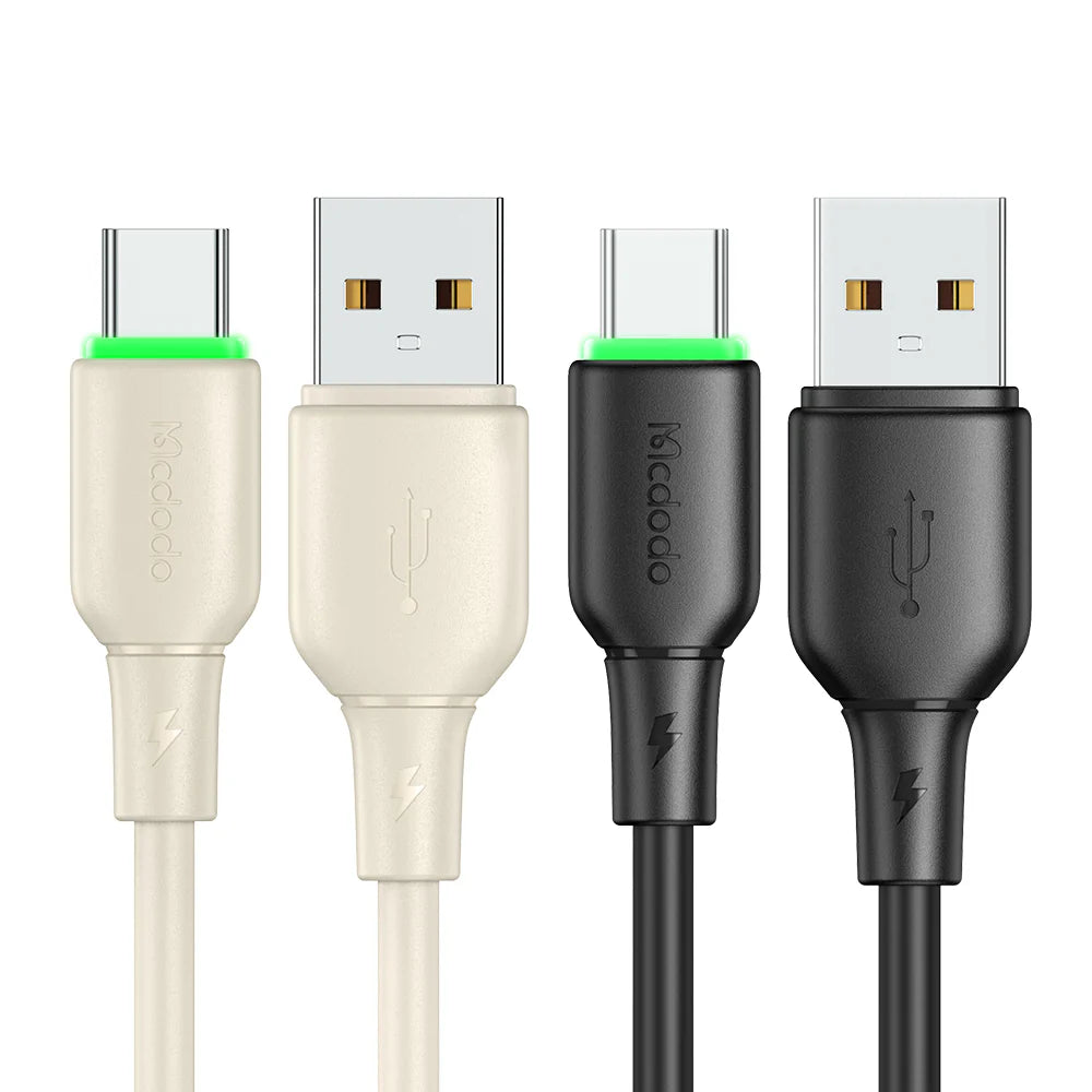 Mcdodo Silicone 6A USB C Data Cable with LED 1.2m Fast Charging