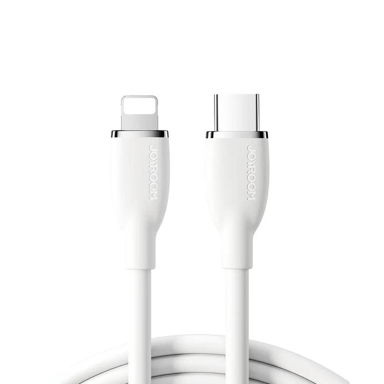 Joyroom Silicone 30W Cable - Type-C to Lightning - white