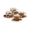 KARACA Madonna 4-Person Coffee Set – Elegant Brown