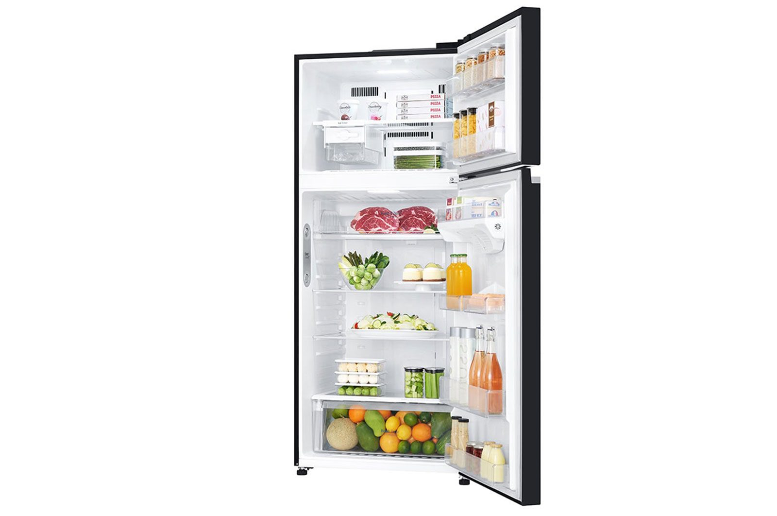 LG Top Freezer Refrigerator 547L Black Glass (GNB-762HGI)