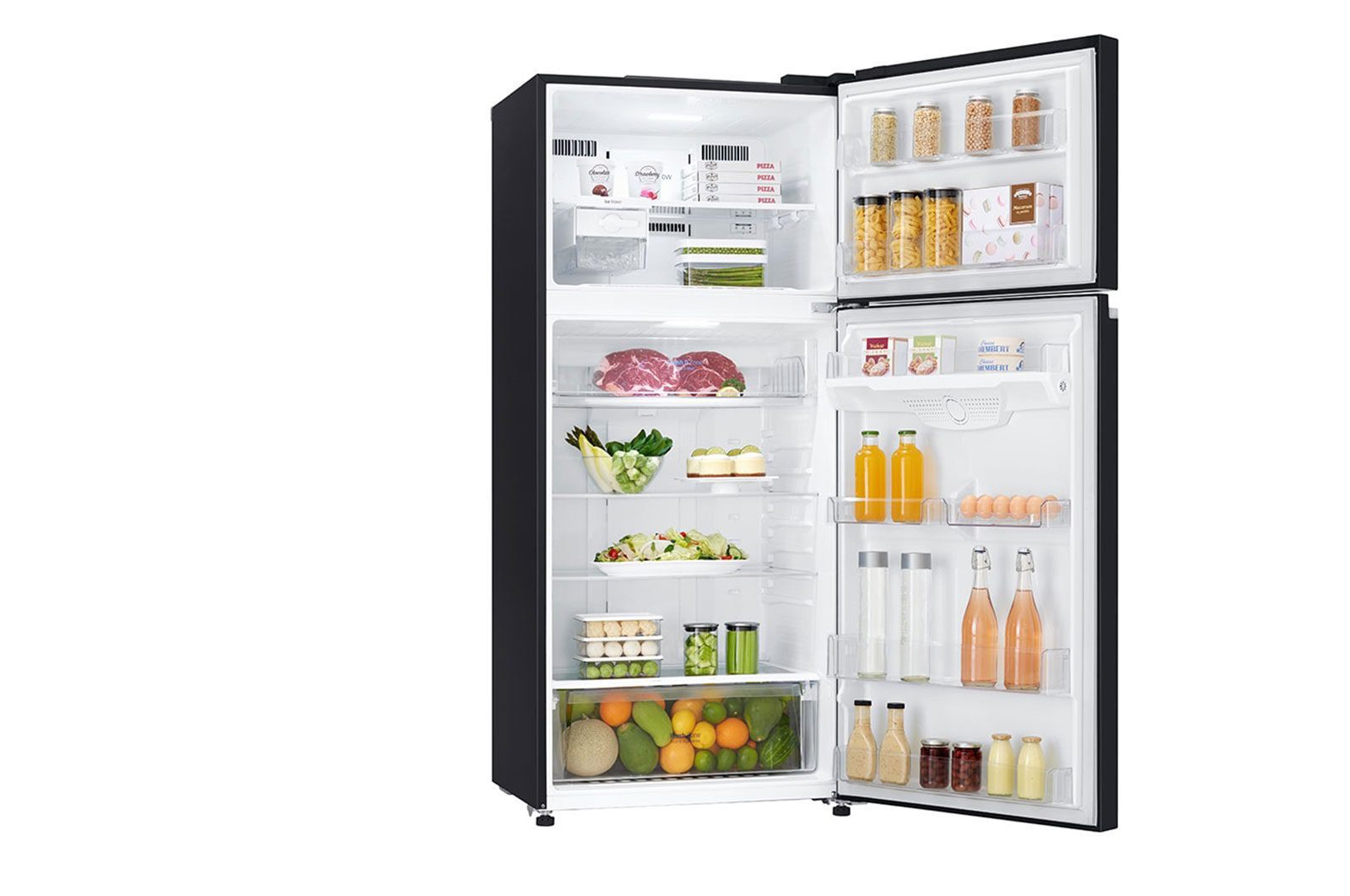 LG Top Freezer Refrigerator 547L Black Glass (GNB-762HGI)