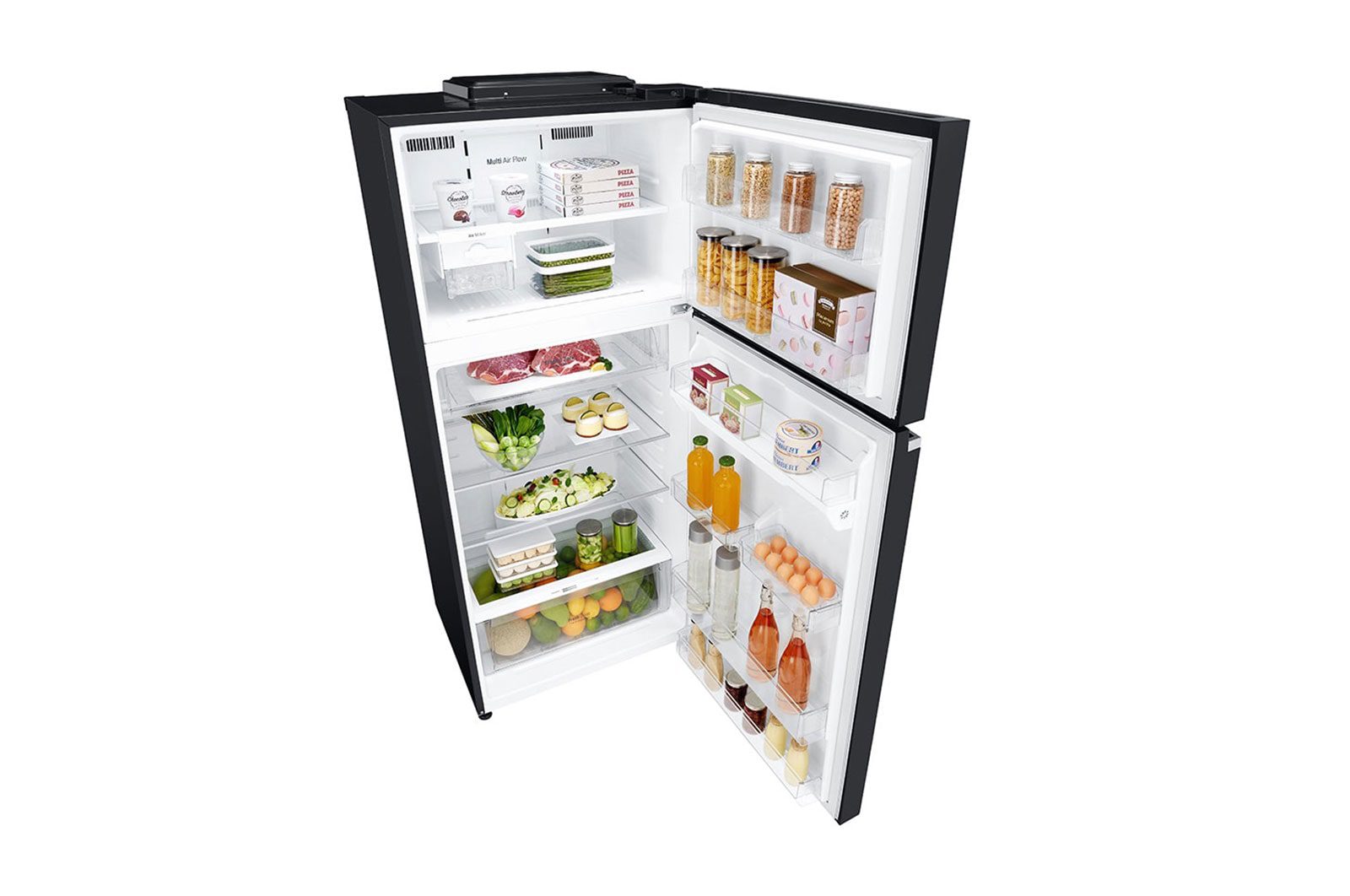 LG Top Freezer Refrigerator 547L Black Glass (GNB-762HGI)