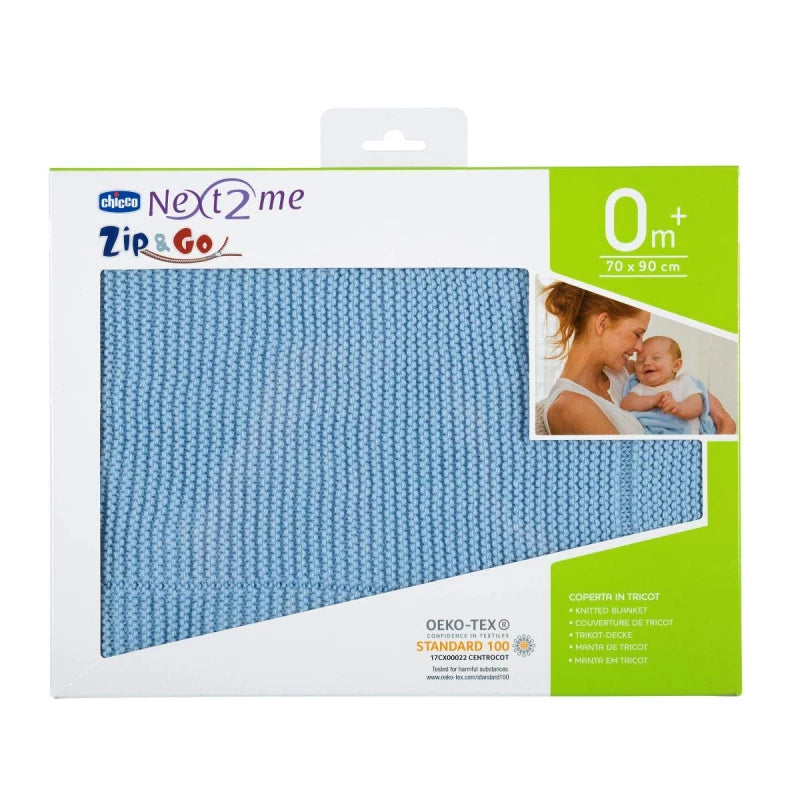 Chicco Tricot Knit Baby Blanket – Ocean Blue