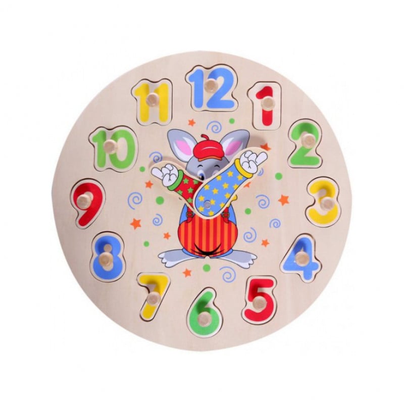 VIGA Clock Puzzle - Learn Time Reading for Kids