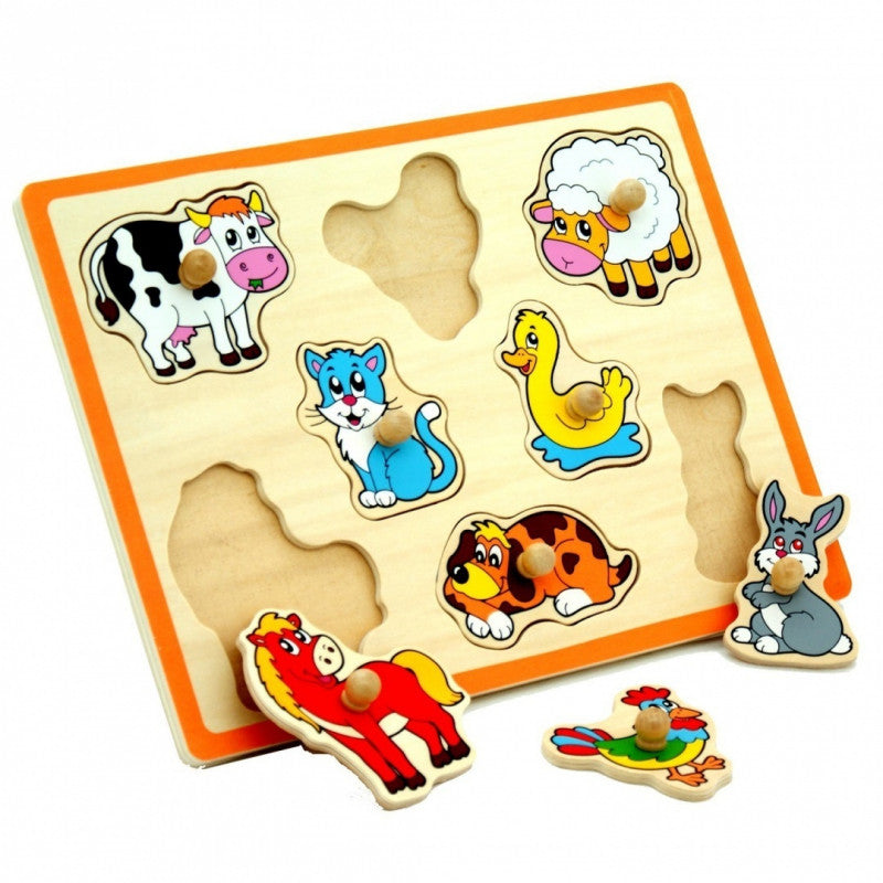 VIGA Flat Puzzle - Farm Animals Design for Kids