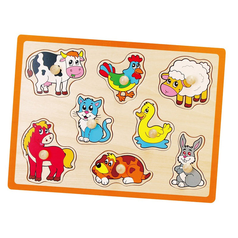 VIGA Flat Puzzle - Farm Animals Design for Kids