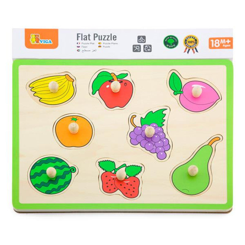 VIGA Flat Puzzle - Fruits Design for Kids