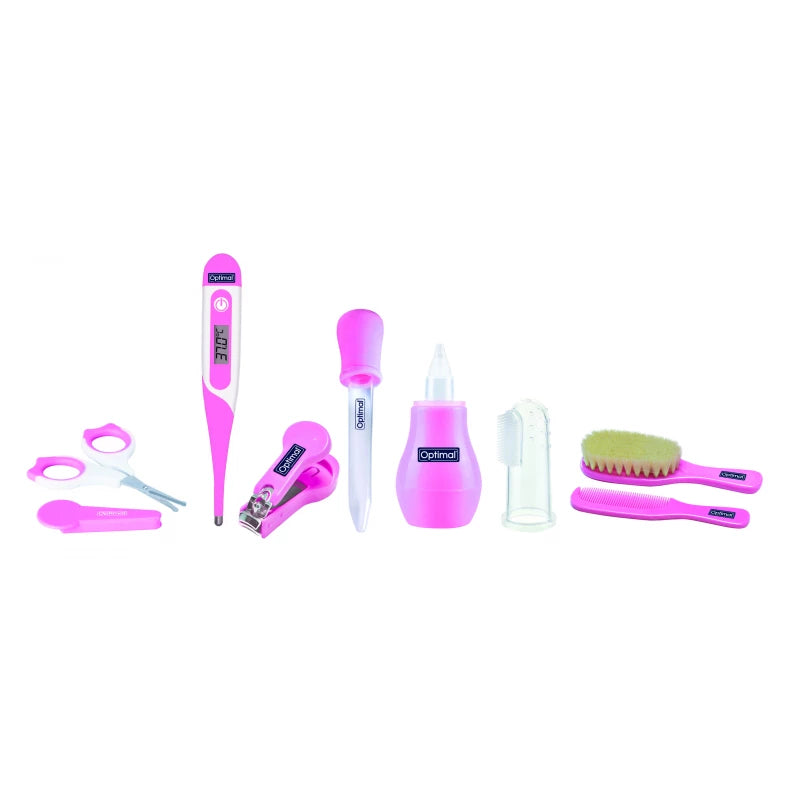 Optimal Baby Care Set – 8 Pieces, Pink | Complete Kit
