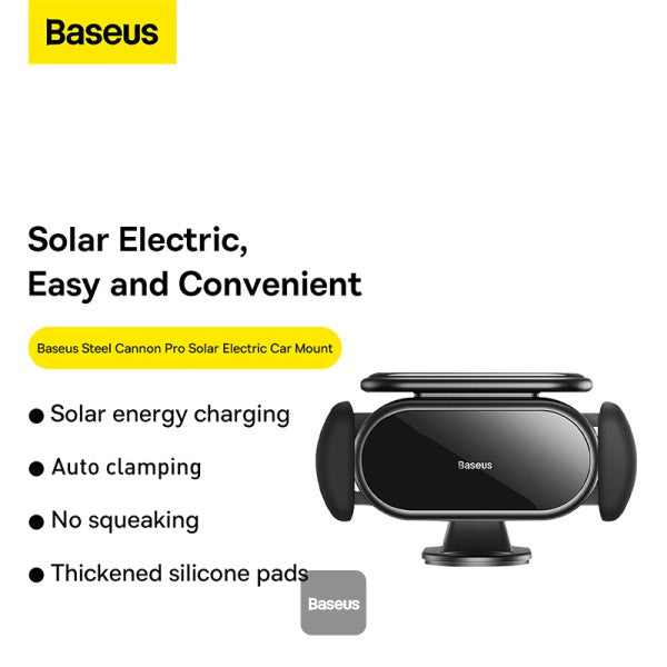 Baseus Steel Cannon pro Solar Electric Car Mount - Black