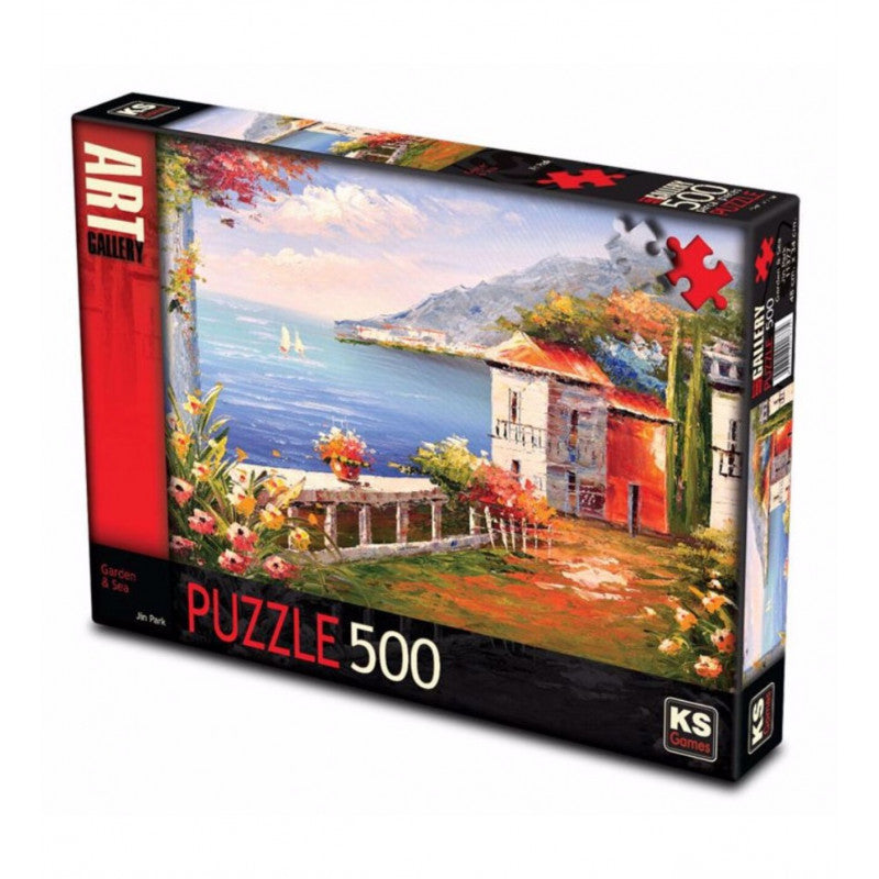 Ks Games Puzzle Garden & Sea Jin Park Design 500 Pieces