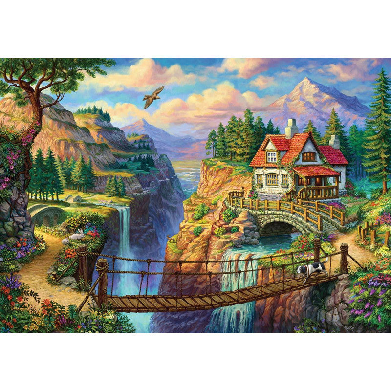 Ks Games Puzzle House on the Cliff Design 500 Pieces