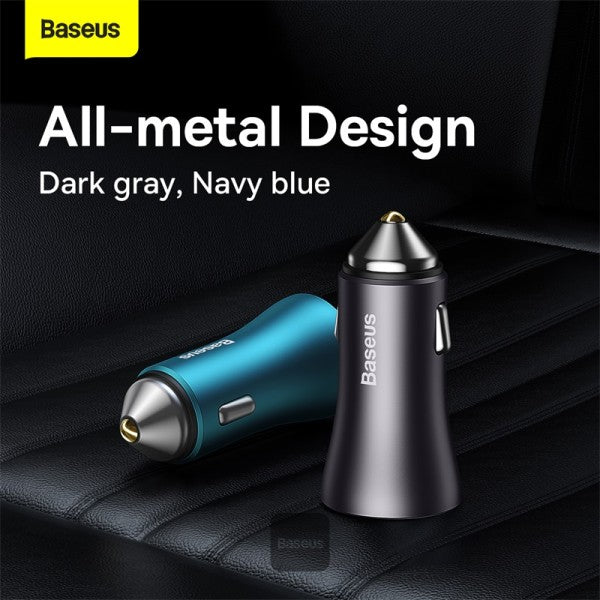 Baseus Golden Contactor Max 60W Fast Car Charger USB + USB-C