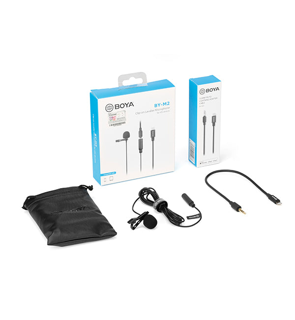 Boya Clip-on Lavalier Microphone for iOS devices